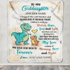 Personalized To My Goddaughter Gifts From Godmother Dinosaur Letter I Hugged This Gifts For Goddaughter Birthday Graduation Christmas Custom Fleece Blanket | siriusteestore