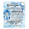 Personalized To My Goddaughter Gifts From Godmother Goddaughter Blanket Dream Catcher Blue Goddaughter Birthday Gifts Graduation Christmas Fleece Blanket | siriusteestore