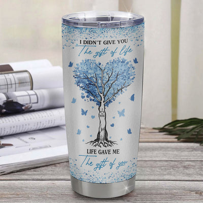 Personalized To My Goddaughter Gifts From Godmother Godfather Tumbler Blue Tree Butterfly Birthday Gifts For Goddaughter Graduation Christmas Custom Cup Travel Mug | siriusteestore