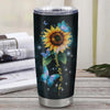 Personalized To My Goddaughter Gifts From Godmother Godfather Tumbler Sunflower Ideas For Grown Goddaughter Birthday Gifts Graduation Christmas Custom Cup Travel Mug | siriusteestore