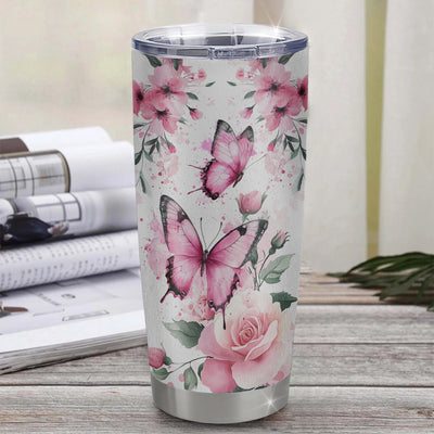 Personalized To My Goddaughter Gifts From Godmother Tumbler I Love You Butterfly Birthday Gifts For Goddaughter Graduation Christmas Custom Stainless Steel Travel Mug | siriusteestore