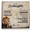 Alluring Beauty Necklace 18K Yellow Gold Finish | Personalized To My Goddaughter Gifts Necklace From Godfather Old Lion Goddaughter Jewelry Birthday Gifts Graduation Christmas Customized Gift Box Message Card | siriusteestore