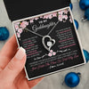 Forever Love Necklace 14K White Gold Finish | 2 | Personalized To My Goddaughter Gifts Necklace From Godmother Godfather Love Precious Goddaughter Birthday Graduation Christmas Customized Gift Box Message Card | siriusteestore