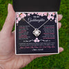 Love Knot Necklace 14K White Gold Finish | 2 | Personalized To My Goddaughter Gifts Necklace From Godmother Godfather Love Precious Goddaughter Birthday Graduation Christmas Customized Gift Box Message Card | siriusteestore