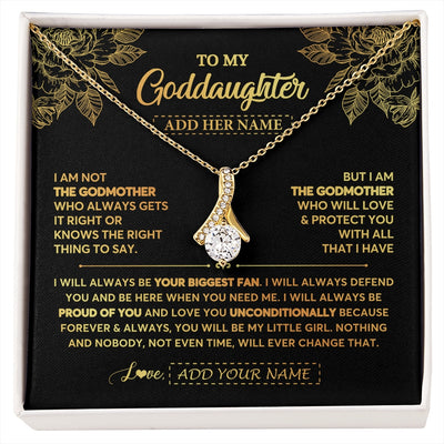 Alluring Beauty Necklace 18K Yellow Gold Finish | 1 | Personalized To My Goddaughter Gifts Necklace From Godmother Meaningful Family Jewelry Birthday Gifts For Goddaughter Christmas Custom Gift Box Message Card | https://siriusteestore.