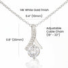 Alluring Beauty Necklace 14K White Gold Finish | 4 | Personalized To My Goddaughter Gifts Necklace From Uncle Godfather My Only Wish For You Goddaughter Birthday Gifts Graduation Christmas Gift Box Message Card | siriusteestore.myshopify