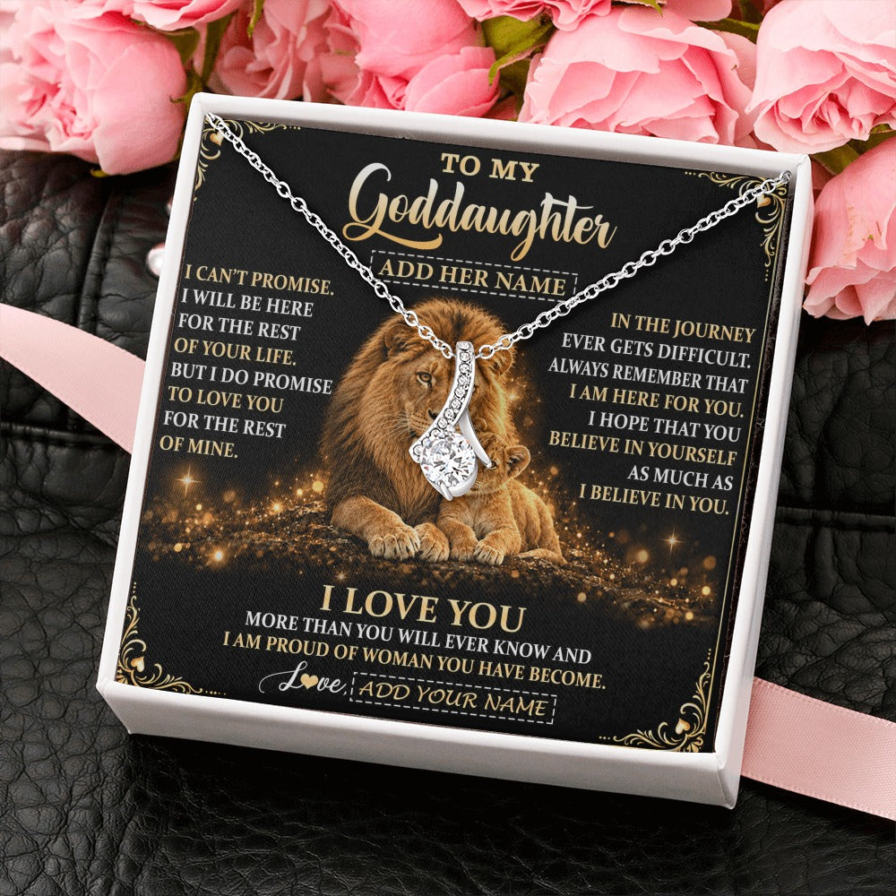 Alluring Beauty Necklace 14K White Gold Finish | 2 | Personalized To My Goddaughter Gifts Necklace From Uncle To Goddaughter Birthday Gifts Love You Forever Lion Graduation Christmas Custom Gift Box Message Card | https://siriusteestore.