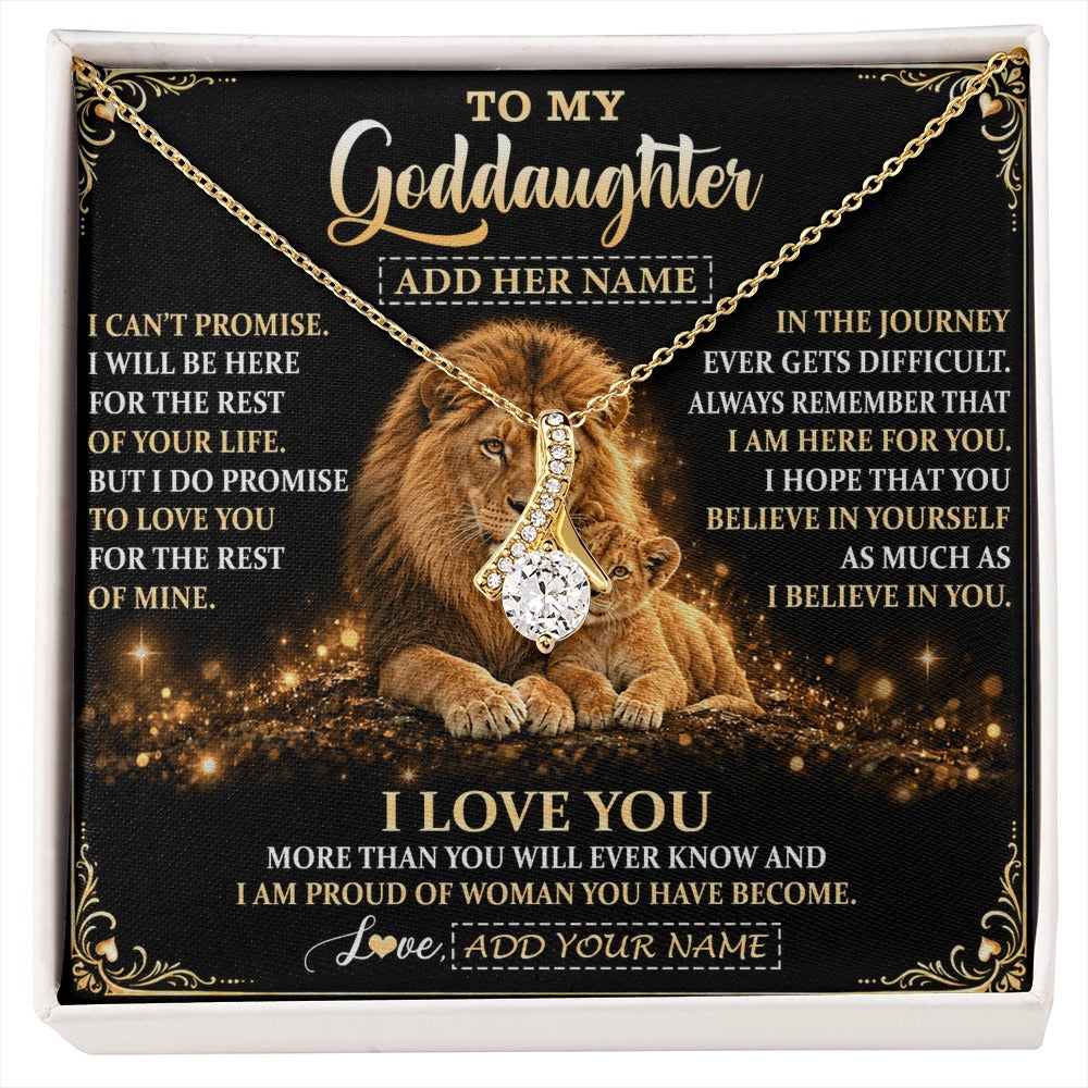 Alluring Beauty Necklace 18K Yellow Gold Finish | 1 | Personalized To My Goddaughter Gifts Necklace From Uncle To Goddaughter Birthday Gifts Love You Forever Lion Graduation Christmas Custom Gift Box Message Card | https://siriusteestore.