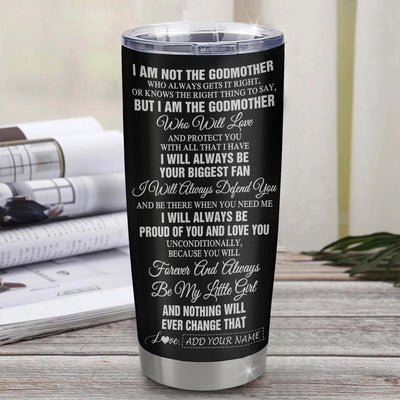 Personalized To My Goddaughter Gifts Tumbler From Godmother Biggest Fan Birthday Gifts For Goddaughter From Godmother Uncle Christmas Custom Stainless Steel Travel Mug | siriusteestore