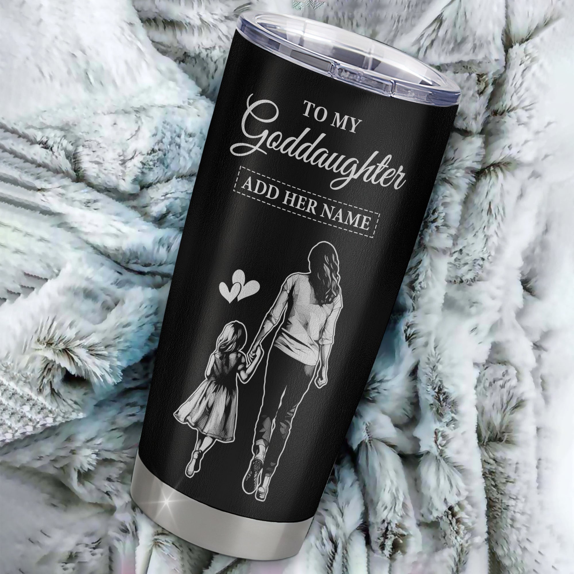 Personalized To My Goddaughter Gifts Tumbler From Godmother Biggest Fan Birthday Gifts For Goddaughter From Godmother Uncle Christmas Custom Stainless Steel Travel Mug | siriusteestore