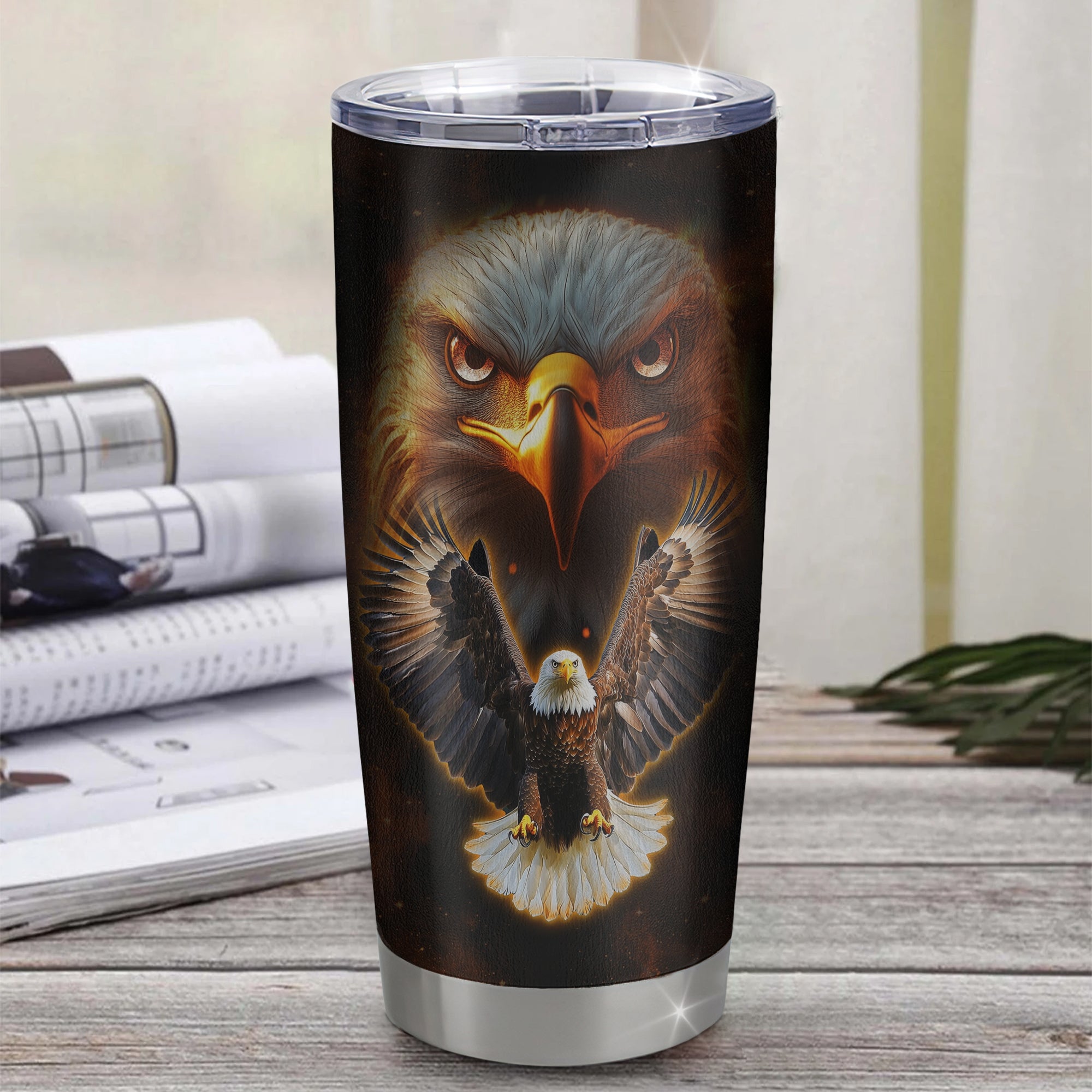 Personalized To My Goddaughter Gifts Tumbler From Godmother Godfather I Wish You The Strength Eagle Goddaughter Birthday Gifts Christmas Custom Stainless Steel Mug | siriusteestore