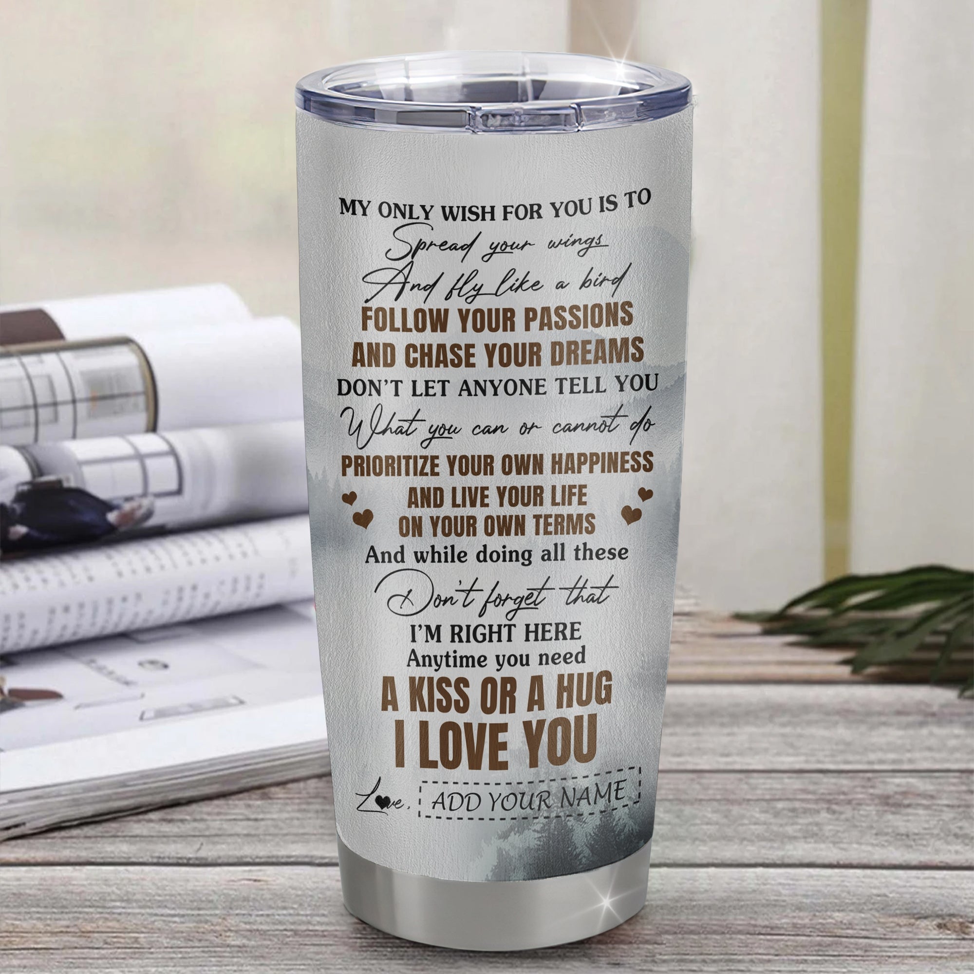 Personalized To My Goddaughter Gifts Tumbler From Godmother Uncle Wolf My Only Wish For You Goddaughter Birthday Gifts Graduation Christmas Customized Stainless Steel Mug | siriusteestore