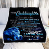 Personalized To My Goddaughter Lion Blanket From Godfather I'll Stay There Forever Goddaughter Birthday Graduation Christmas Customized Bed Fleece Blanket | siriusteestore