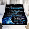 Personalized To My Goddaughter Lion Blanket From Godmother I'll Stay There Forever Goddaughter Birthday Graduation Christmas Customized Bed Fleece Blanket | siriusteestore