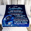 Personalized To My Goddaughter Lion From Godfather Blanket Believe Your Heart Goddaughter Gift Birthday Graduation Christmas Custom Customized Fleece Blanket | siriusteestore