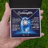 Love Knot Necklace 14K White Gold Finish | 2 | Personalized To My Goddaughter Lion Necklace From Godfather Today Is A Good Day Goddaughter Gifts Birthday Christmas Customized Gift Box Message Card | siriusteestore