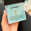 Alluring Beauty Necklace 18K Yellow Gold Finish | 2 | Personalized To My Goddaughter Necklace From Godmother Flower Never Forget I Love You Goddaughter Graduation Birthday Customized Gift Box Message Card | siriusteestore