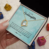 Forever Love Necklace 18K Yellow Gold Finish | 2 | Personalized To My Goddaughter Necklace From Godmother Flower Never Forget I Love You Goddaughter Graduation Birthday Customized Gift Box Message Card | siriusteestore