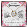 Forever Love Necklace 18K Yellow Gold Finish | 1 | Personalized To My Goddaughter Necklace From Godmother Godfather Always Keep Me in Your Heart Goddaughter Birthday Christmas Customized Gift Box Message Card | siriusteestore