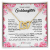 Interlocking Hearts Necklace 18K Yellow Gold Finish | 1 | Personalized To My Goddaughter Necklace From Godmother Godfather Always Keep Me in Your Heart Goddaughter Birthday Christmas Customized Gift Box Message Card | siriusteestore
