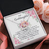 Interlocking Hearts Necklace Stainless Steel & Rose Gold Finish | 2 | Personalized To My Goddaughter Necklace From Godmother Godfather I Will Always Love You Goddaughter Birthday Christmas Customized Gift Box Message Card | https://siriusteestore.