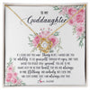 Love Knot Necklace 18K Yellow Gold Finish | 1 | Personalized To My Goddaughter Necklace From Godmother Godfather I Will Always Love You Goddaughter Birthday Christmas Customized Gift Box Message Card | https://siriusteestore.