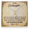 Alluring Beauty Necklace 18K Yellow Gold Finish | 1 | Personalized To My Goddaughter Necklace From Godmother I Love You With All My Heart Goddaughter Birthday Graduation Christmas Customized Gift Box Message Card | siriusteestore