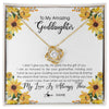 Love Knot Necklace 18K Yellow Gold Finish | Personalized To My Goddaughter Necklace From Godmother My Love Is Always There Goddaughter Birthday Christmas Graduation Customized Gift Box Message Card | siriusteestore