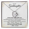 Forever Love Necklace | Personalized To My Goddaughter Necklace From Godmother Never Forget That I Love You Goddaughter Birthday Graduation Christmas Customized Gift Box Message Card | siriusteestore