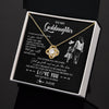 Love Knot Necklace 18K Yellow Gold Finish | 2 | Personalized To My Goddaughter Necklace You Will Never Lose From Godmother Aunt Goddaughter Birthday Gifts Graduation Christmas Gift Box Message Card | siriusteestore
