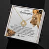 Love Knot Necklace 18K Yellow Gold Finish | 2 | Personalized To My Goddaughter Necklace from Godfather Forget I Love You Lion Jewelry Goddaughter Birthday Graduation Christmas Customized Message Card | siriusteestore