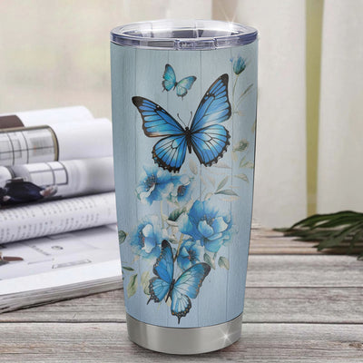 Personalized To My Goddaughter Tumbler From Godmother Stainless Steel Cup Bufterfly Never Forget That I Love You Goddaughter Birthday Christmas Travel Mug | siriusteestore