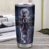 Personalized To My Goddaughter Tumbler From Godmother Stainless Steel Cup I Close My Eyes Wolf Goddaughter Birthday Gifts Graduation Christmas Custom Travel Mug | siriusteestore