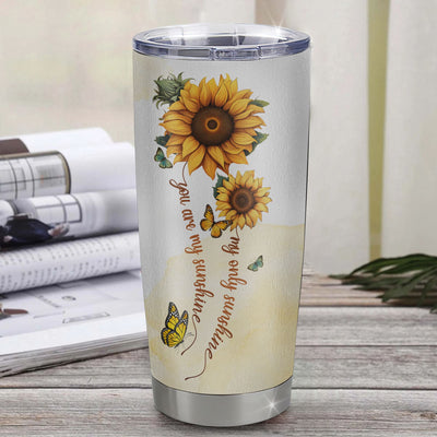 Personalized To My Goddaughter Tumbler From Godmother Stainless Steel Cup Sunflower Never Forget That I Love You Goddaughter Gift Birthday Christmas Travel Mug | siriusteestore