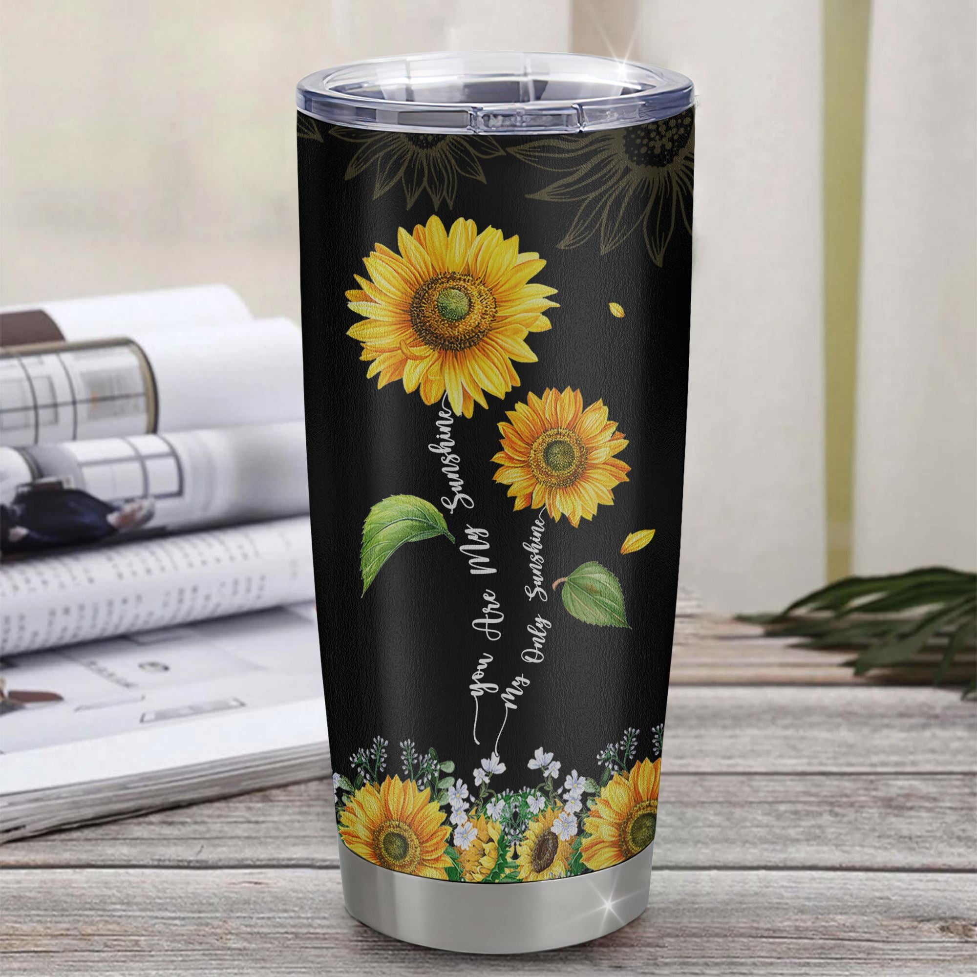 Personalized To My Goddaughter Tumbler From Godmother Stainless Steel Cup Whenever You Feel Sunflower Goddaughter Birthday Gifts Graduation Christmas Custom Travel Mug | siriusteestore