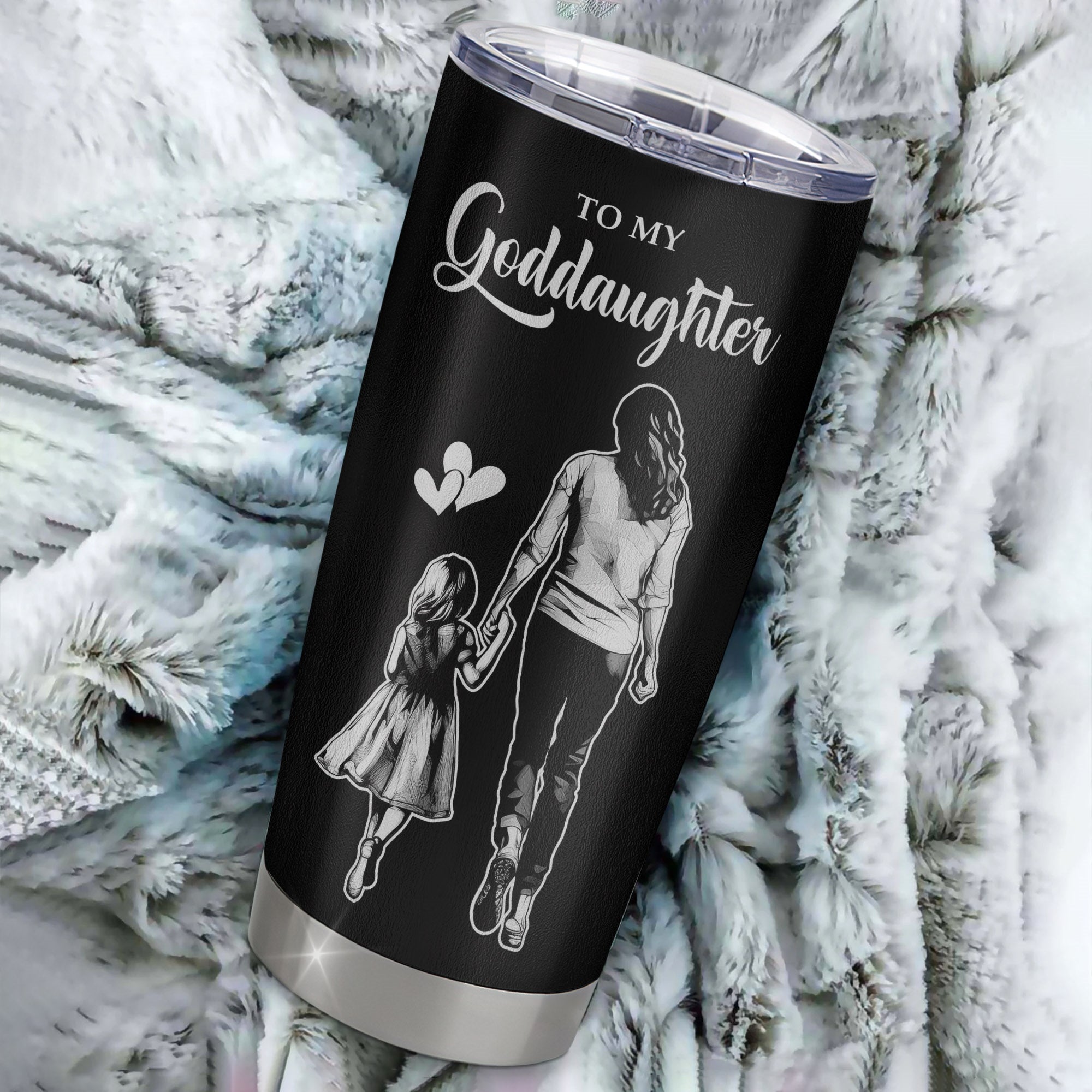 Personalized To My Goddaughter Tumbler Stainless Steel Cup I Love You Forever From Godmother Goddaughter Birthday Gifts Christmas Graduation Custom Travel Mug | siriusteestore