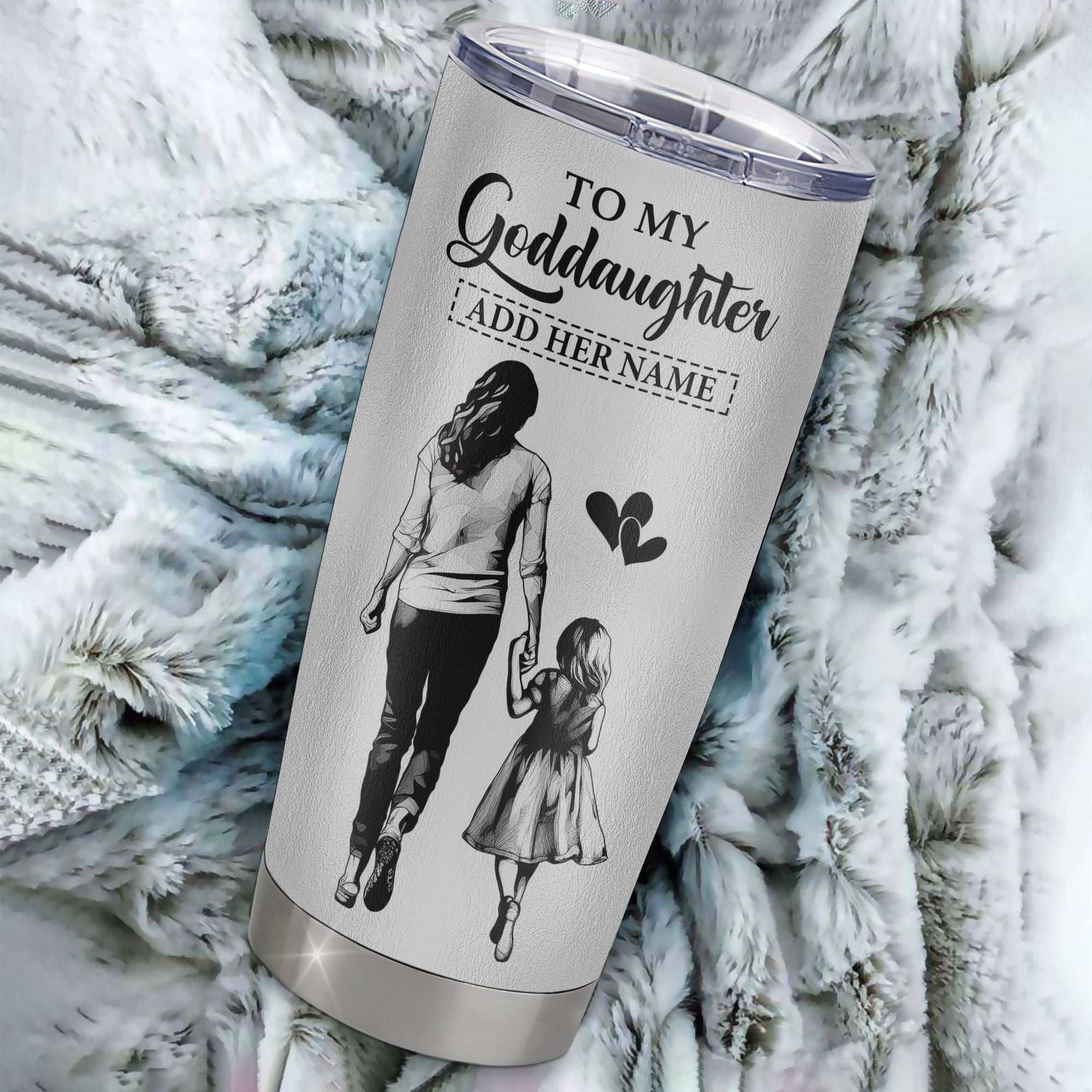 Personalized To My Goddaughter Tumbler You Will Never Lose From Godmother Aunt Goddaughter Birthday Gifts Graduation Christmas Custom Stainless Steel Cup Travel Mug | siriusteestore