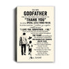 Personalized To My Godfather Canvas From Nephew For All The Times That I Forgot To Thank You Godfather Birthday Fathers Day Christmas Custom Wall Art Print Framed Canvas | siriusteestore