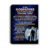 Personalized To My Godfather Canvas From Nephew Niece Thank You Grateful Love Uncle Birthday Fathers Day Thanksgiving Christmas Custom Wall Art Print Framed Canvas | siriusteestore