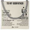 Cuban Link Chain Necklace Stainless Steel | 1 | Personalized To My Godfather Necklace From Nephew For All The Times That I Forgot To Thank You Birthday Fathers Day Christmas Customized Gift Box Message Card | siriusteestore