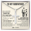 Stainless Cross Necklace Stainless Steel | 1 | Personalized To My Godfather Necklace From Nephew For All The Times That I Forgot To Thank You Birthday Fathers Day Christmas Customized Gift Box Message Card | siriusteestore
