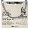 Cuban Link Chain Necklace Stainless Steel | 1 | Personalized To My Godfather Necklace From Niece For All The Times That I Forgot To Thank You Birthday Fathers Day Christmas Customized Gift Box Message Card | siriusteestore
