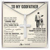 Stainless Cross Necklace Stainless Steel | 1 | Personalized To My Godfather Necklace From Niece For All The Times That I Forgot To Thank You Birthday Fathers Day Christmas Customized Gift Box Message Card | siriusteestore