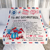 Personalized To My Godmother Gifts Blanket From Niece Nephew Cardinal Letter Air Mail Letter Birthday Gifts For Aunt Mothers Day Christmas Godmother Fleece Blanket | siriusteestore