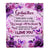 Personalized To My Godmother Gifts Blanket From Niece Nephew Purple Floral Birthday Gifts For Aunt Mothers Day Thanksgiving Christmas Custom Fleece Blanket | siriusteestore