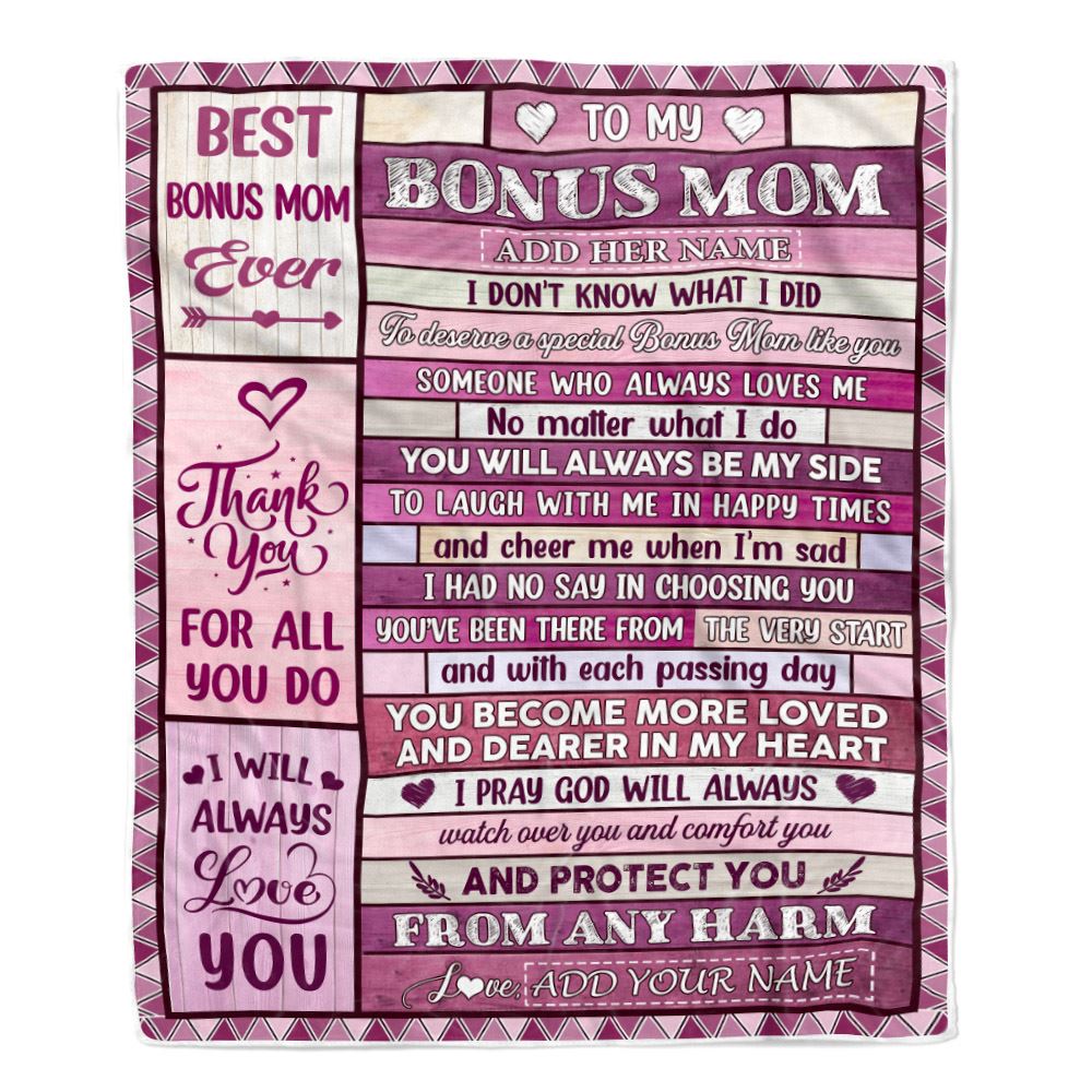 Personalized To My Godmother Gifts Blanket From Niece Nephew Wood Thank You For All Gifts For Aunt Mothers Day Birthday Christmas Fleece Throw Blanket | siriusteestore