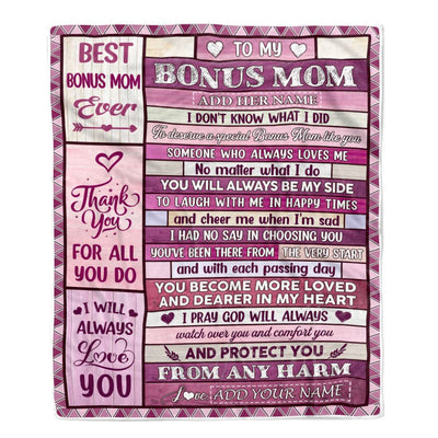 Personalized To My Godmother Gifts Blanket From Niece Nephew Wood Thank You For All Gifts For Aunt Mothers Day Birthday Christmas Fleece Throw Blanket | siriusteestore