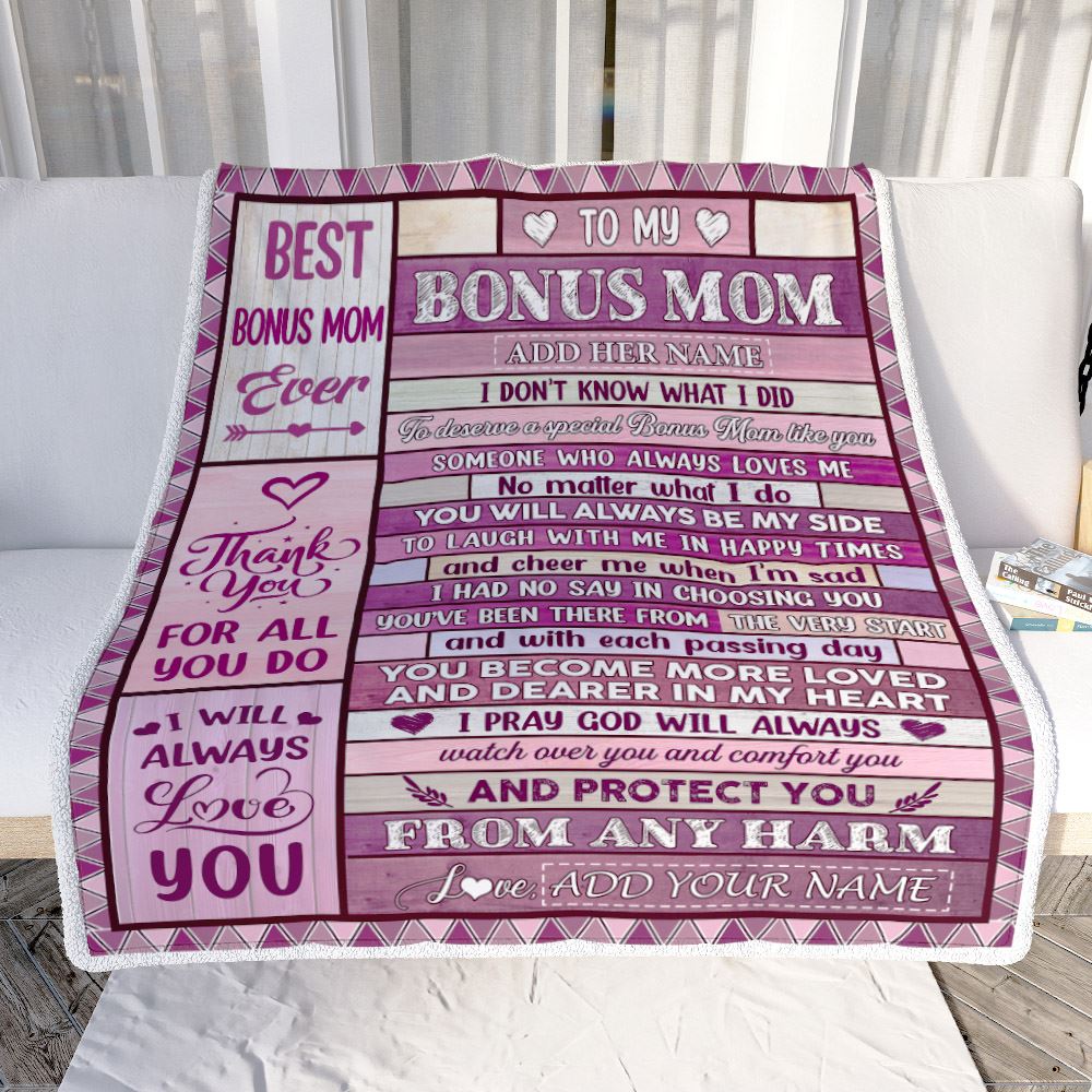 Personalized To My Godmother Gifts Blanket From Niece Nephew Wood Thank You For All Gifts For Aunt Mothers Day Birthday Christmas Fleece Throw Blanket | siriusteestore