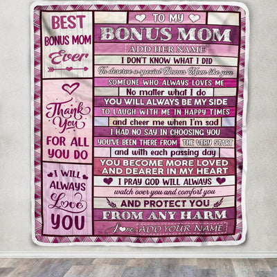 Personalized To My Godmother Gifts Blanket From Niece Nephew Wood Thank You For All Gifts For Aunt Mothers Day Birthday Christmas Fleece Throw Blanket | siriusteestore