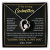 Forever Love Necklace 14K White Gold Finish | 1 | Personalized To My Godmother Gifts Necklace From Niece Nephew Grateful Thank You Aunt Birthday Gifts Mothers Day Christmas Jewelry Gift Box Message Card | siriusteestore